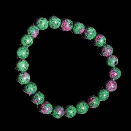 Zoisite medium elastic bracelet 18g in sunlight - Rocks and Things Store