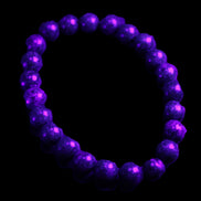 Zoisite medium elastic bracelet 18g in UV light - Rocks and Things Store