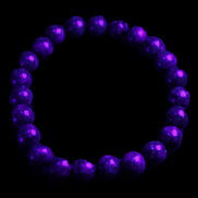 Zoisite medium elastic bracelet 18g in UV light - Rocks and Things Store