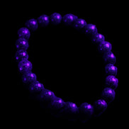 Zoisite medium elastic bracelet 18g in UV light - Rocks and Things Store