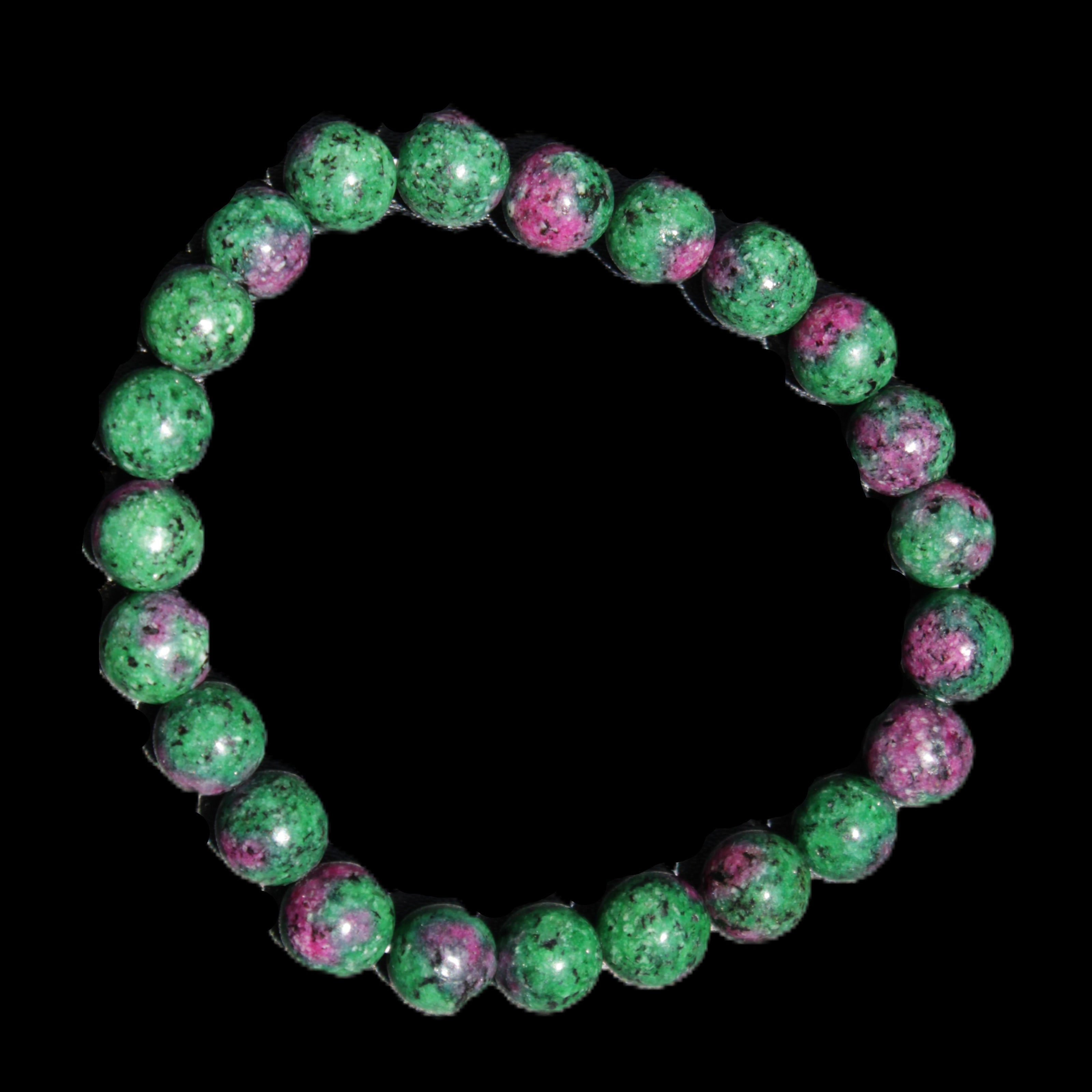 Zoisite medium elastic bracelet 18g in sunlight - Rocks and Things Store