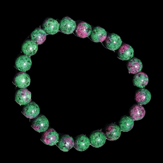 Zoisite medium elastic bracelet 18g in sunlight - Rocks and Things Store