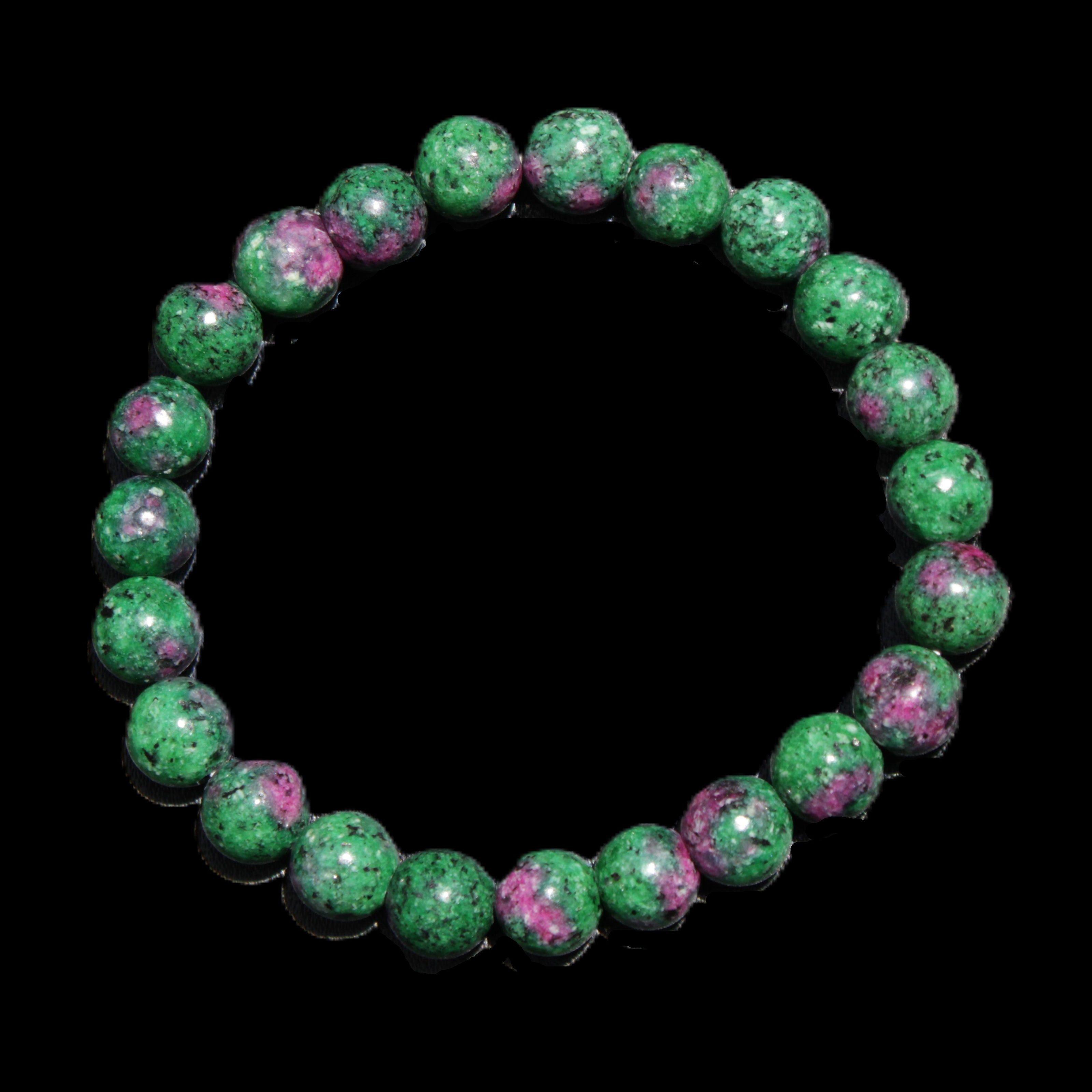 Zoisite medium elastic bracelet 18g in sunlight - Rocks and Things Store