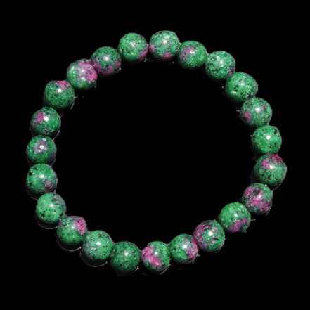 Zoisite medium elastic bracelet 18g in sunlight - Rocks and Things Store