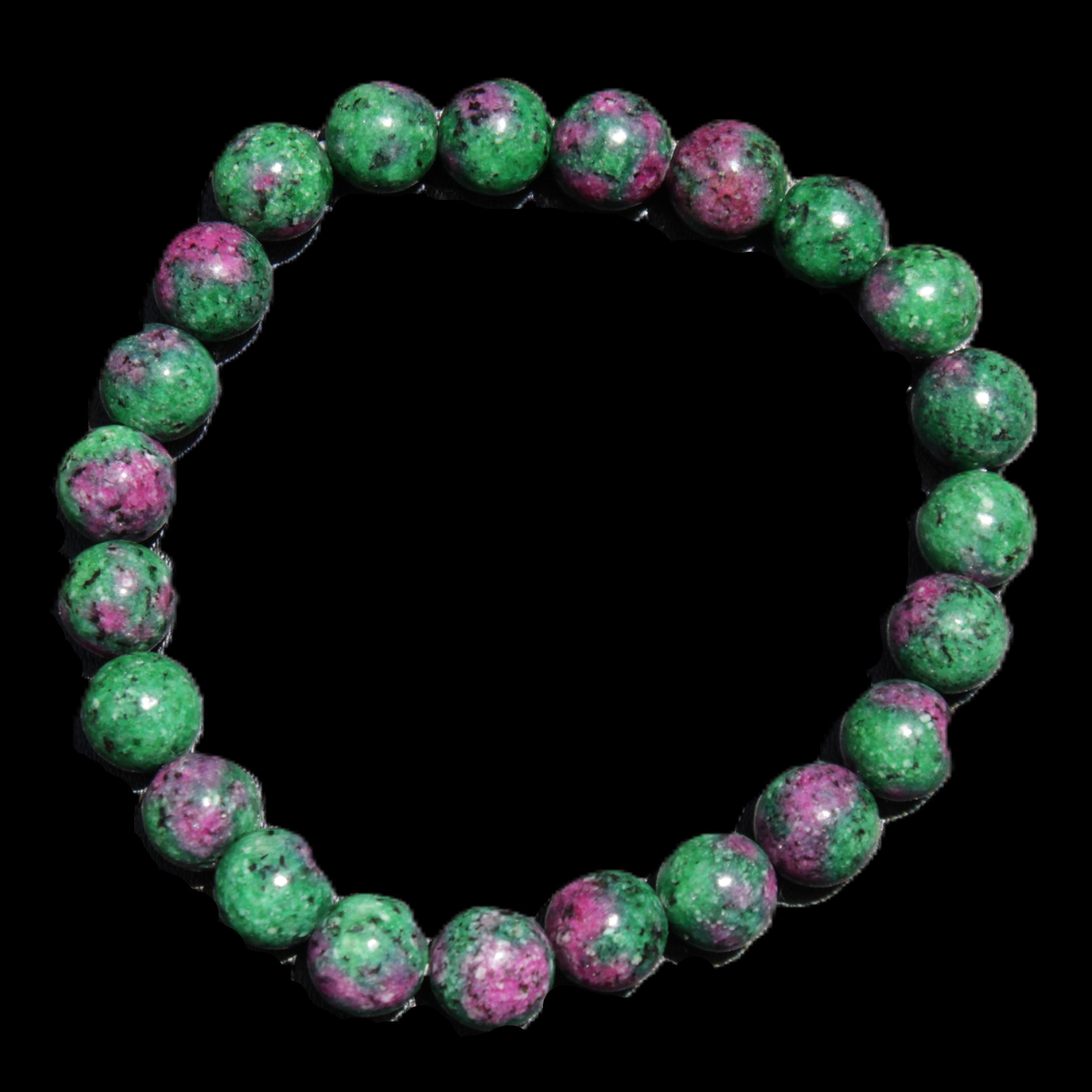 Zoisite medium elastic bracelet 18g in sunlight - Rocks and Things Store