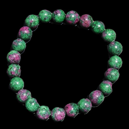 Zoisite medium elastic bracelet 18g in sunlight - Rocks and Things Store