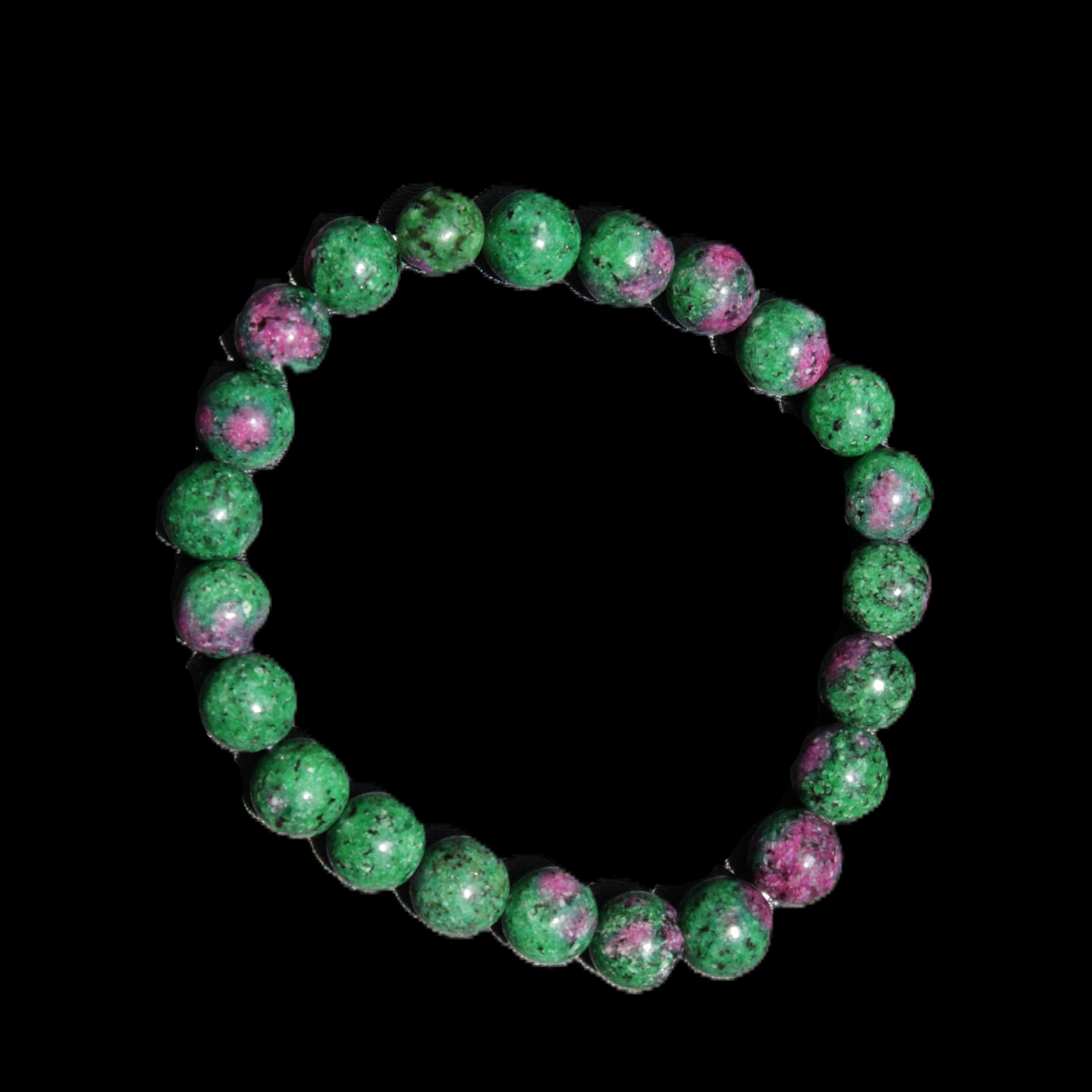 Zoisite medium elastic bracelet 18g in sunlight - Rocks and Things Store