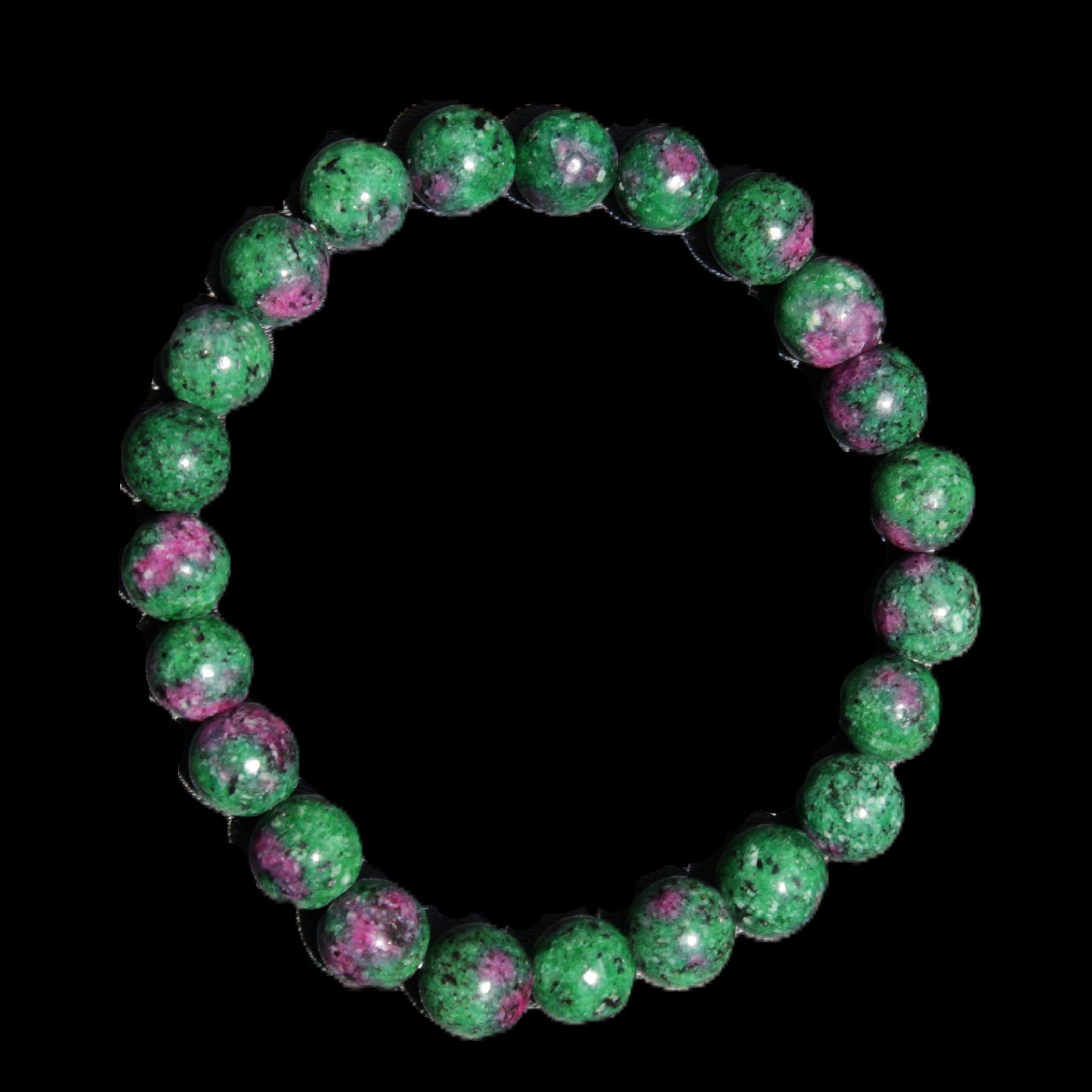 Zoisite medium elastic bracelet 18g in sunlight - Rocks and Things Store