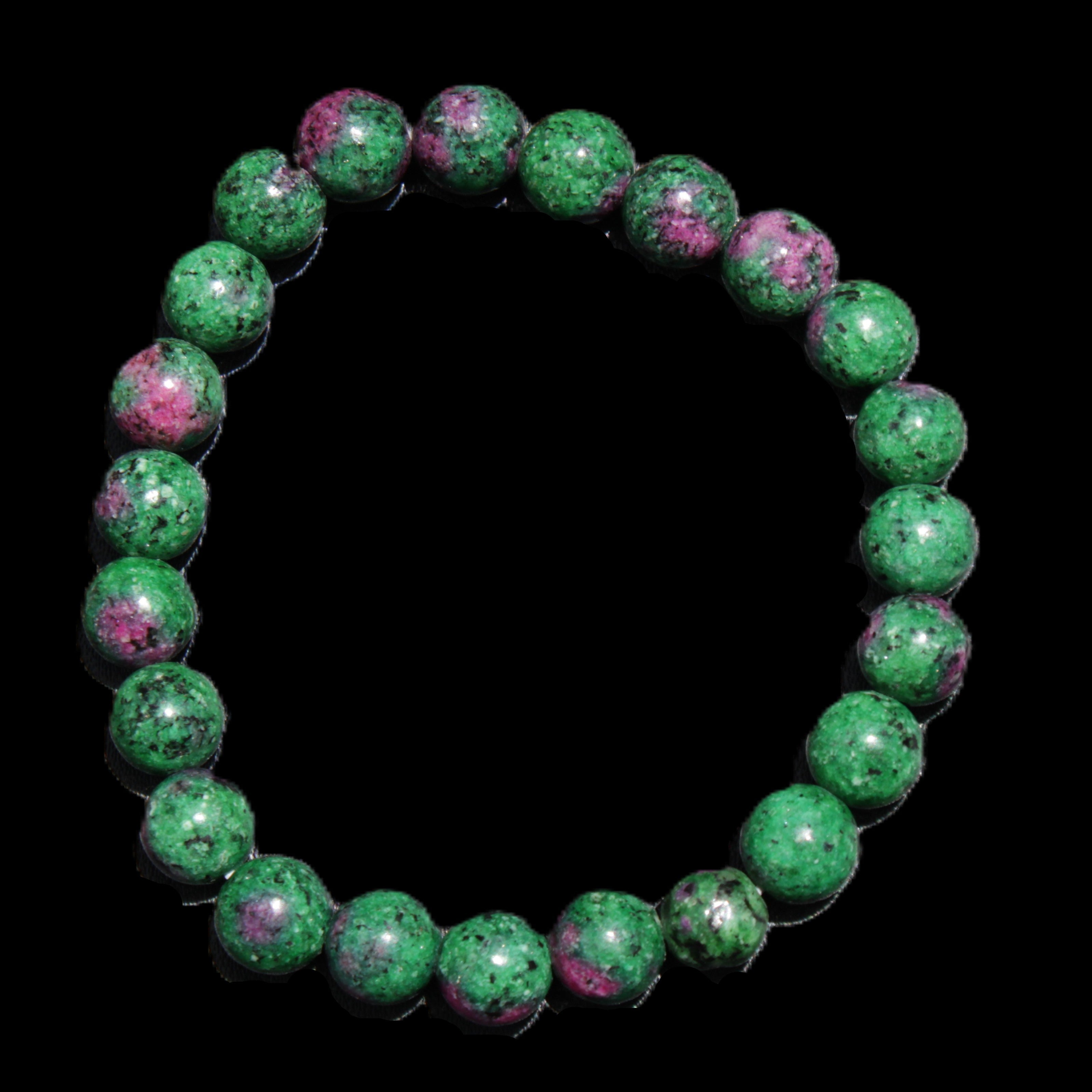 Zoisite medium elastic bracelet 18g in sunlight - Rocks and Things Store