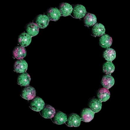 Zoisite medium elastic bracelet 18g in sunlight - Rocks and Things Store