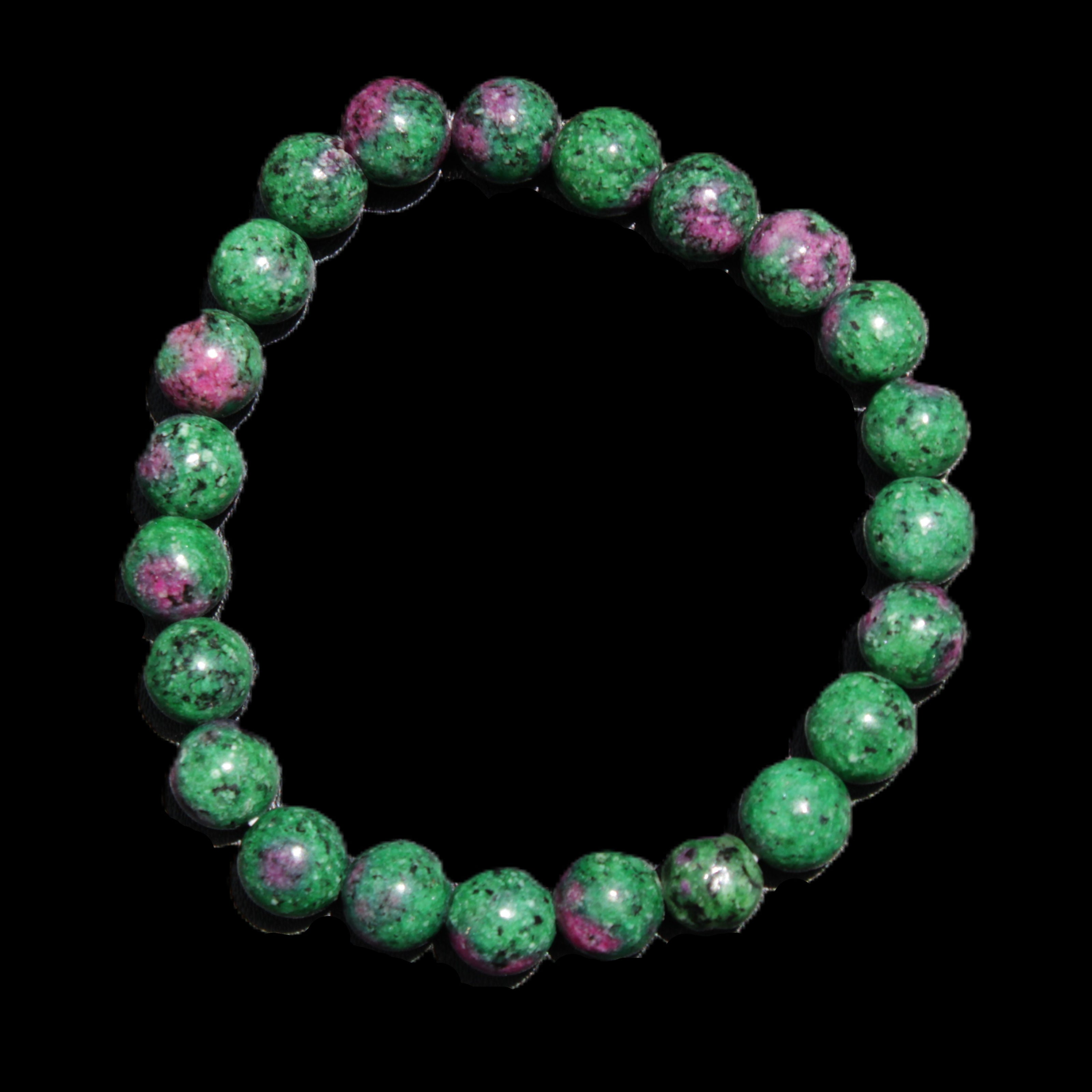Zoisite medium elastic bracelet 18g in sunlight - Rocks and Things Store