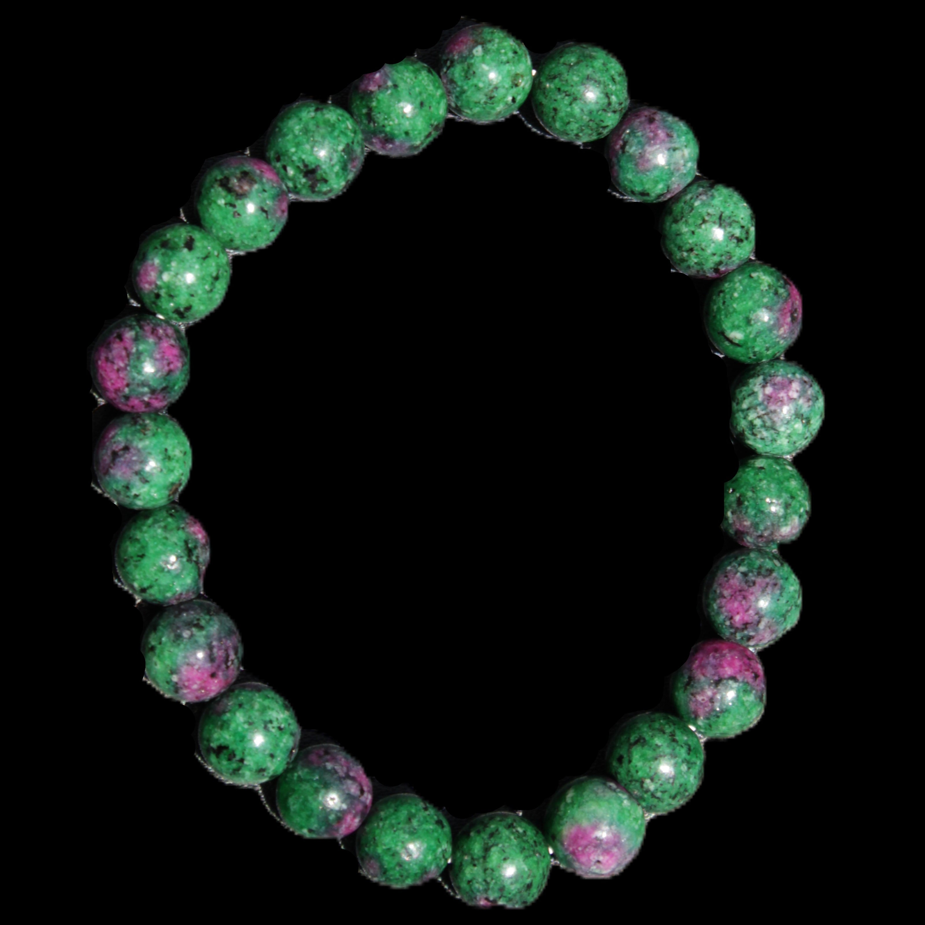 Zoisite medium elastic bracelet 18g in sunlight - Rocks and Things Store