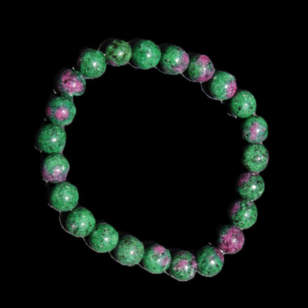Zoisite medium elastic bracelet 18g in sunlight - Rocks and Things Store