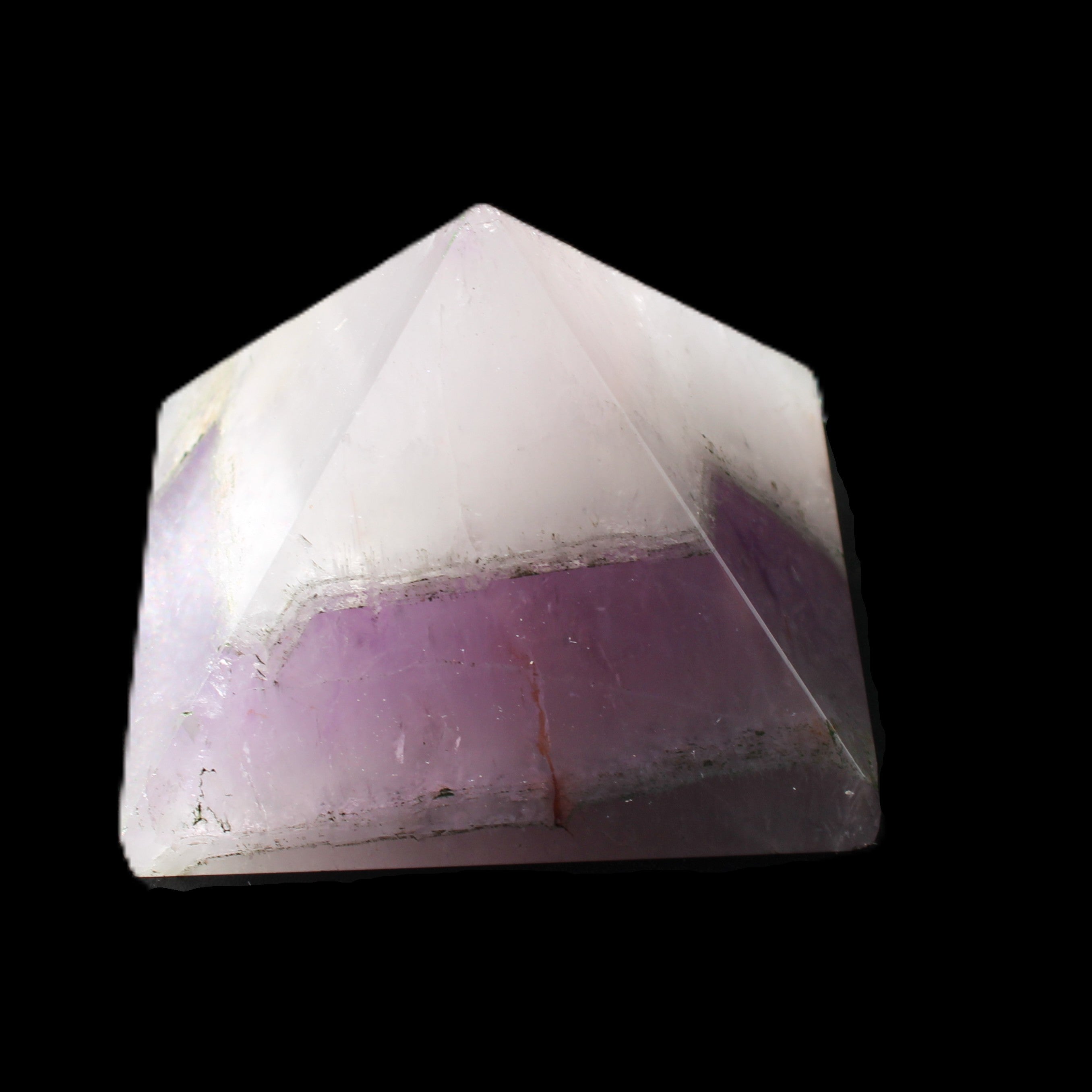 Dream Amethyst pyramid 54*33mm 132g in sunlight - Rocks and Things Store