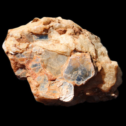 Muscovite in Feldspar matrix specimen 69*50*40mm 107g in sunlight - Rocks and Things Store