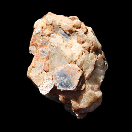 Muscovite in Feldspar matrix specimen 69*50*40mm 107g in sunlight - Rocks and Things Store