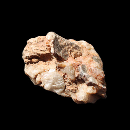 Muscovite in Feldspar matrix specimen 69*50*40mm 107g in sunlight - Rocks and Things Store