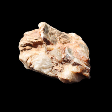 Muscovite in Feldspar matrix specimen 69*50*40mm 107g in sunlight - Rocks and Things Store