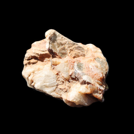 Muscovite in Feldspar matrix specimen 69*50*40mm 107g in sunlight - Rocks and Things Store