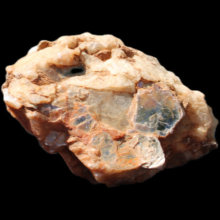 Muscovite in Feldspar matrix specimen 69*50*40mm 107g in sunlight - Rocks and Things Store