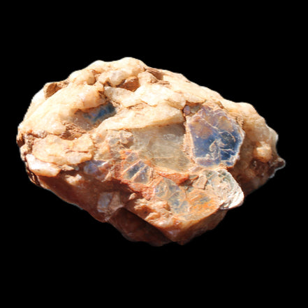 Muscovite in Feldspar matrix specimen 69*50*40mm 107g in sunlight - Rocks and Things Store