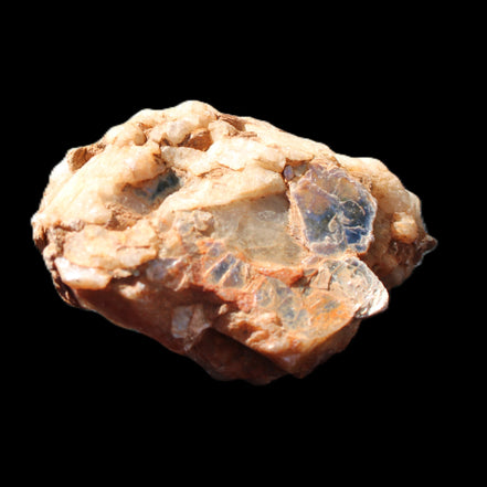 Muscovite in Feldspar matrix specimen 69*50*40mm 107g in sunlight - Rocks and Things Store