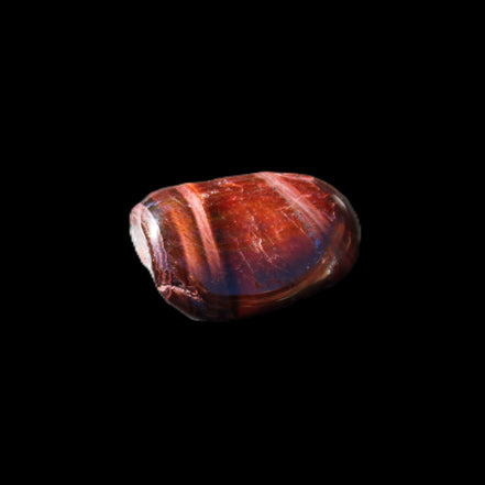 Red Tigers Eye tumbled stone 26/28mm 11/13g in sunlight - Rocks and Things Store