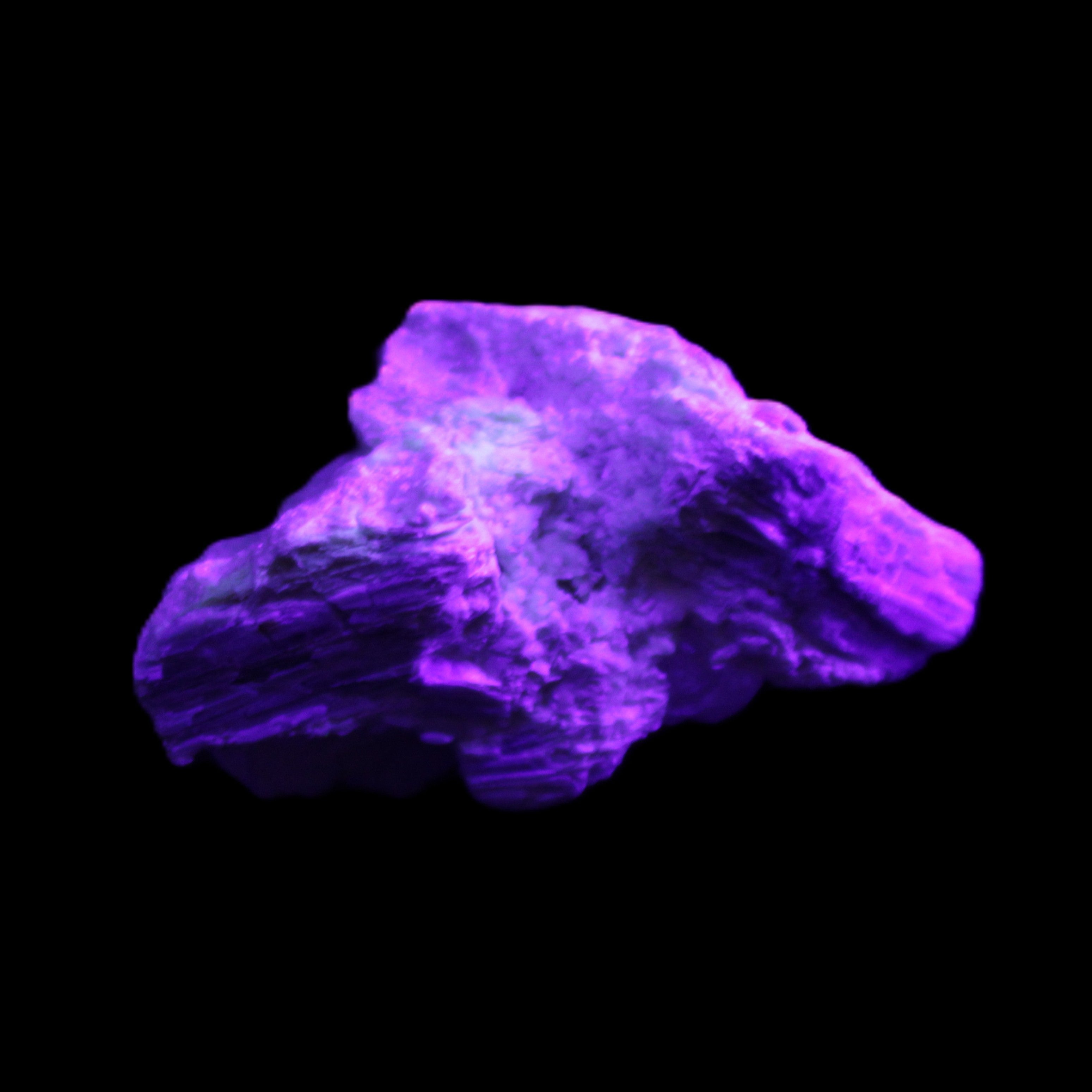 Kyanite blade cluster on Quartz 49*22*30mm 40g in UV light - Rocks and Things Store