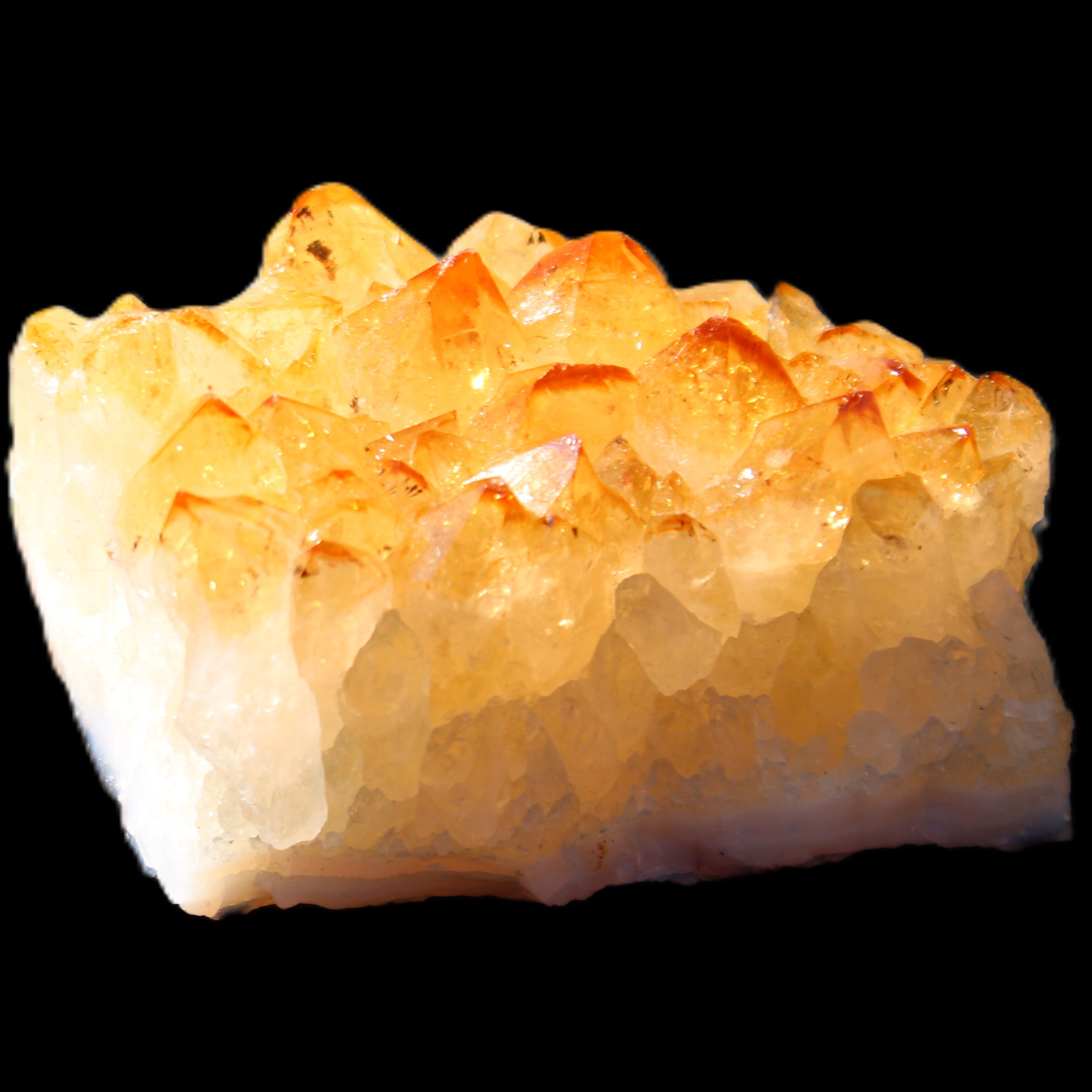 Citrine cluster 55*42*35mm 131g in sunlight - Rocks and Things Store