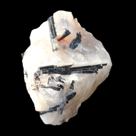 Black Tourmaline cluster in Quartz 65*41*37mm 107g in sunlight - Rocks and Things Store