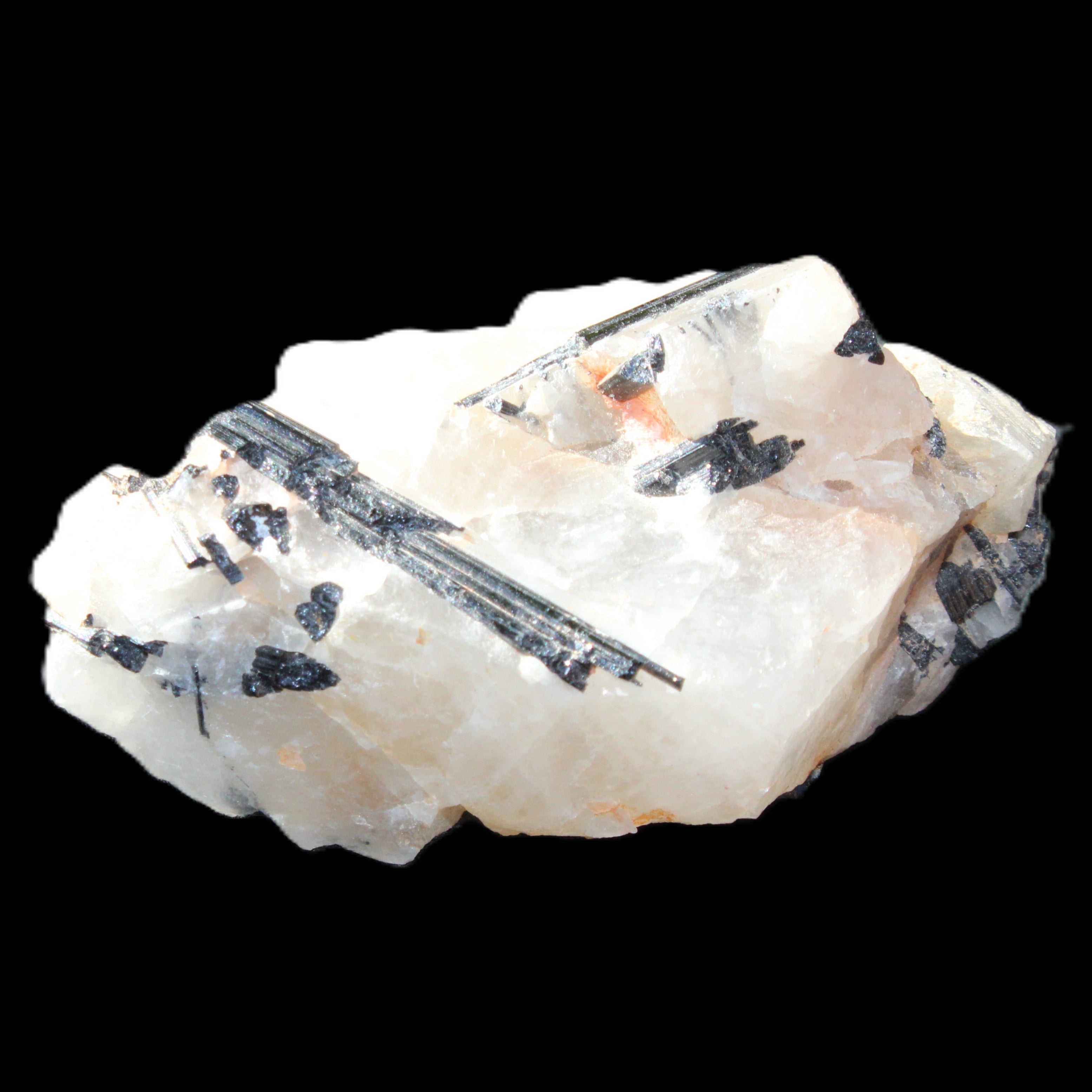 Black Tourmaline cluster in Quartz 65*41*37mm 107g in sunlight - Rocks and Things Store