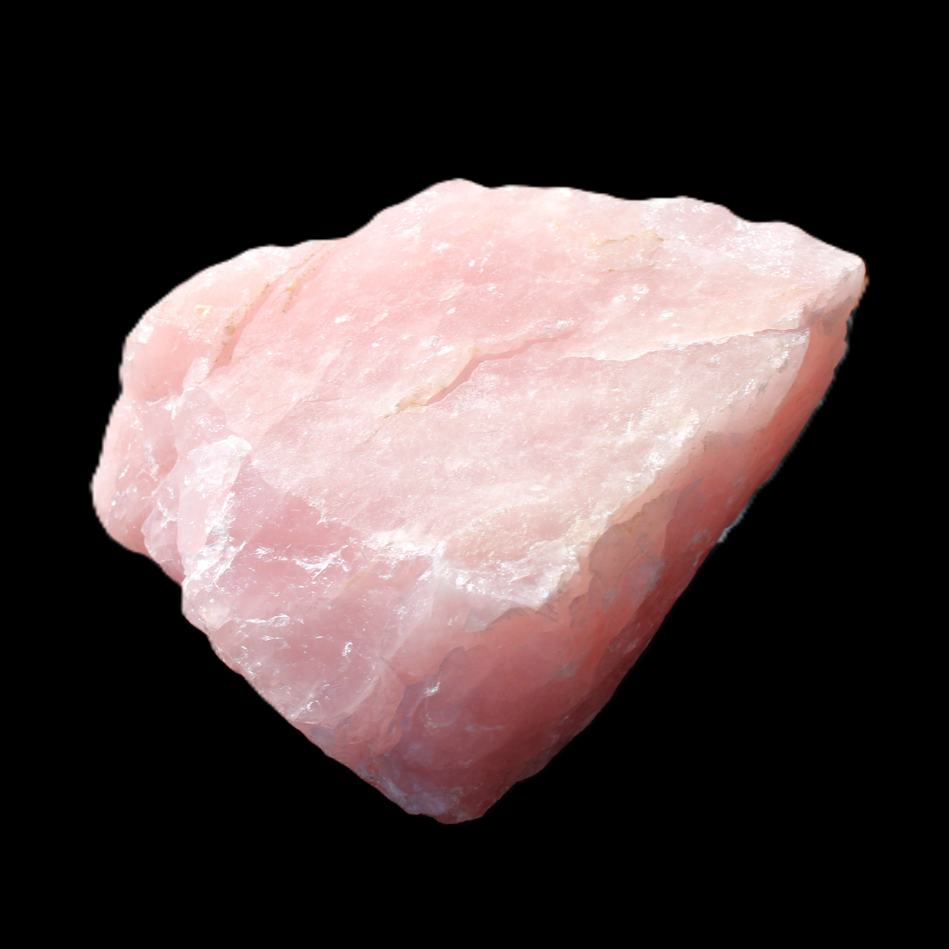 Natural Rose Quartz from Brazil 83*77*60mm 517g in sunlight - Rocks and Things Store