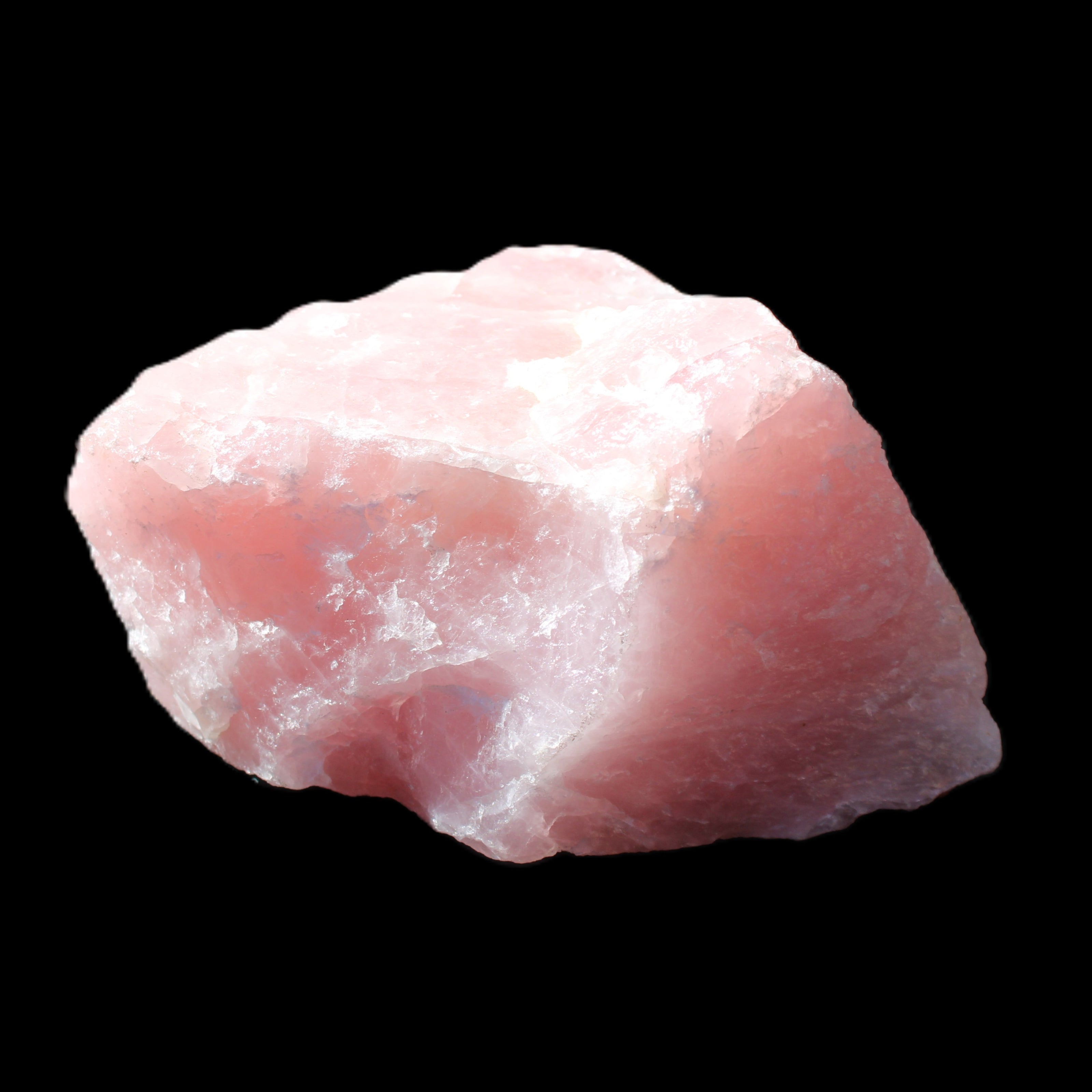 Natural Rose Quartz from Brazil 83*77*60mm 517g in sunlight - Rocks and Things Store