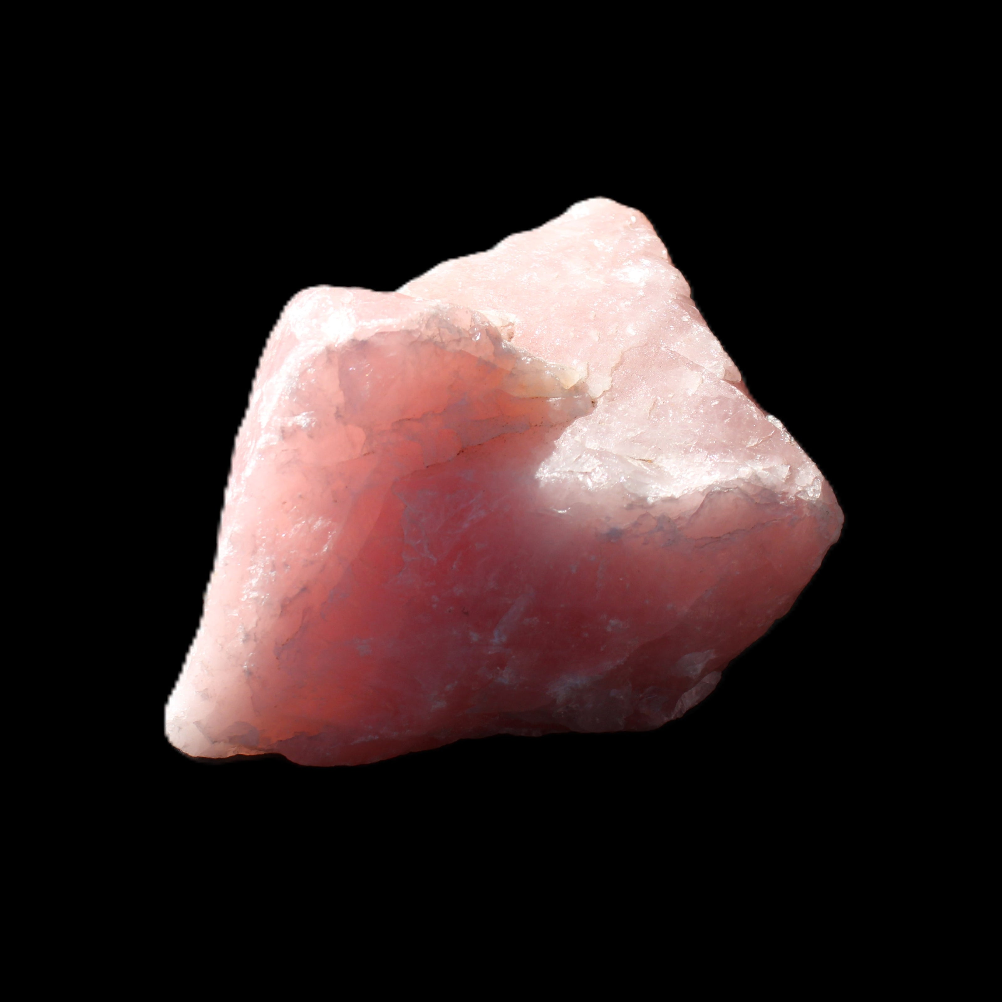 Natural Rose Quartz from Brazil 83*77*60mm 517g in sunlight - Rocks and Things Store