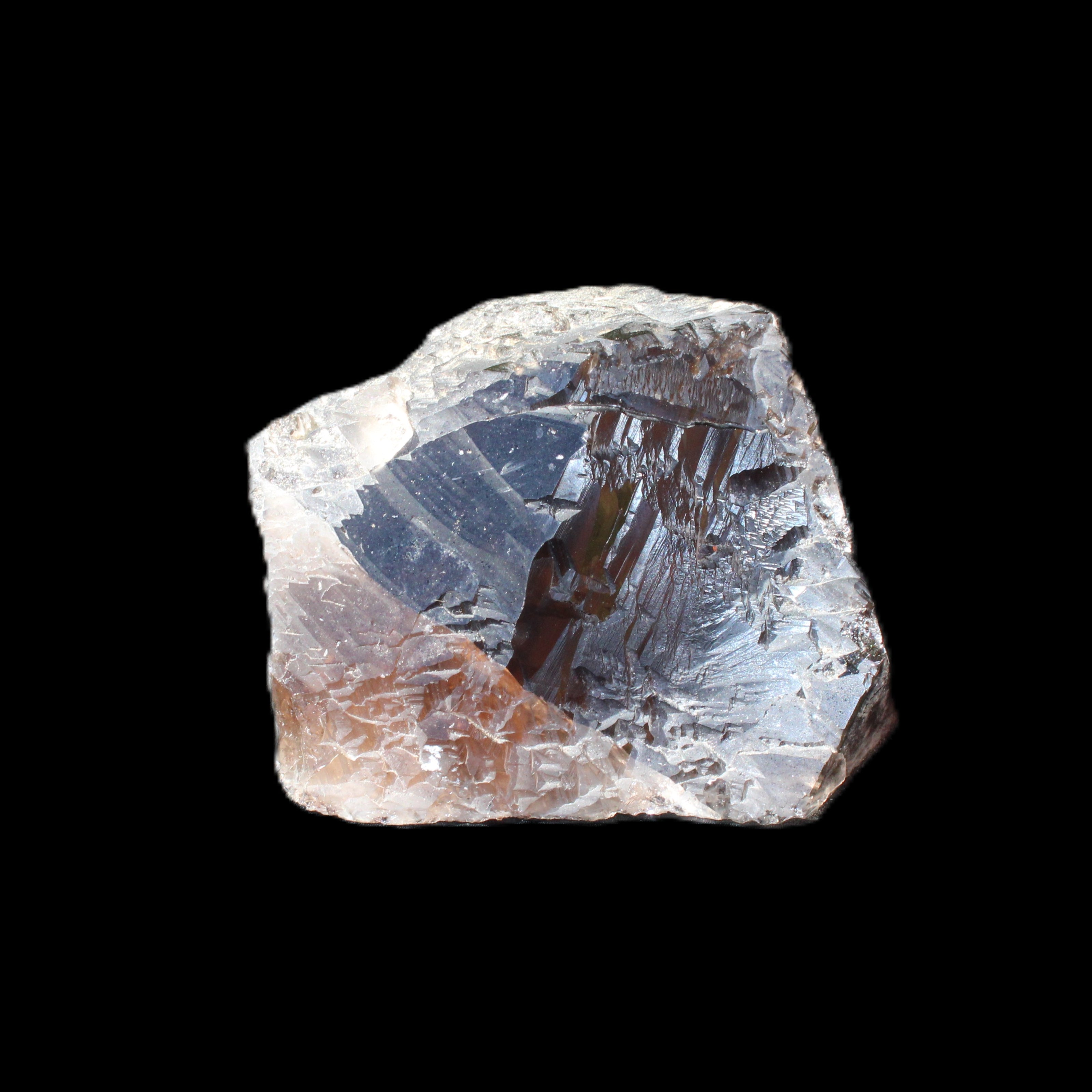 Large Etched Smoky Quartz crystal 74*60*40mm 275g in sunlight - Rocks and Things Store