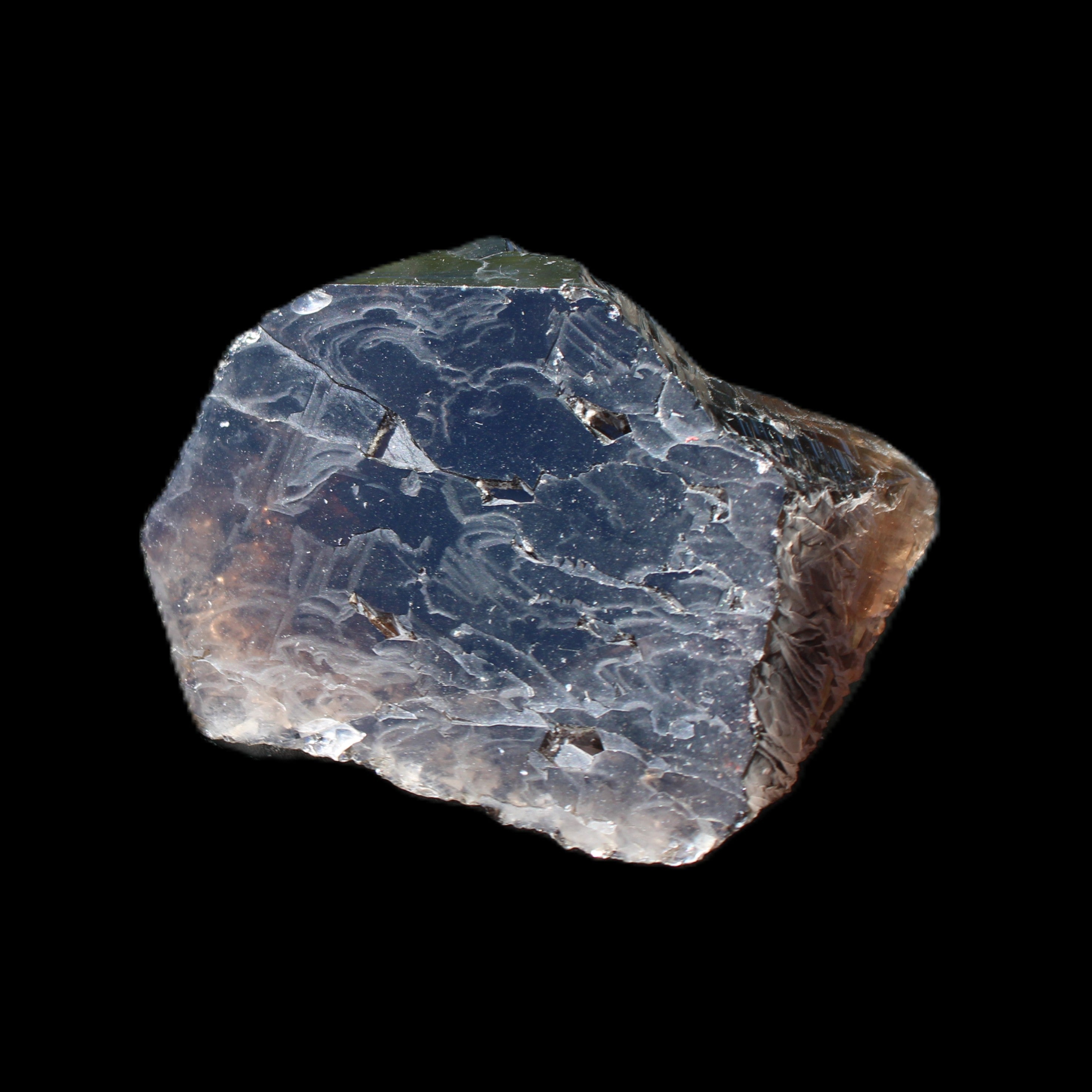 Large Etched Smoky Quartz crystal 74*60*40mm 275g in sunlight - Rocks and Things Store