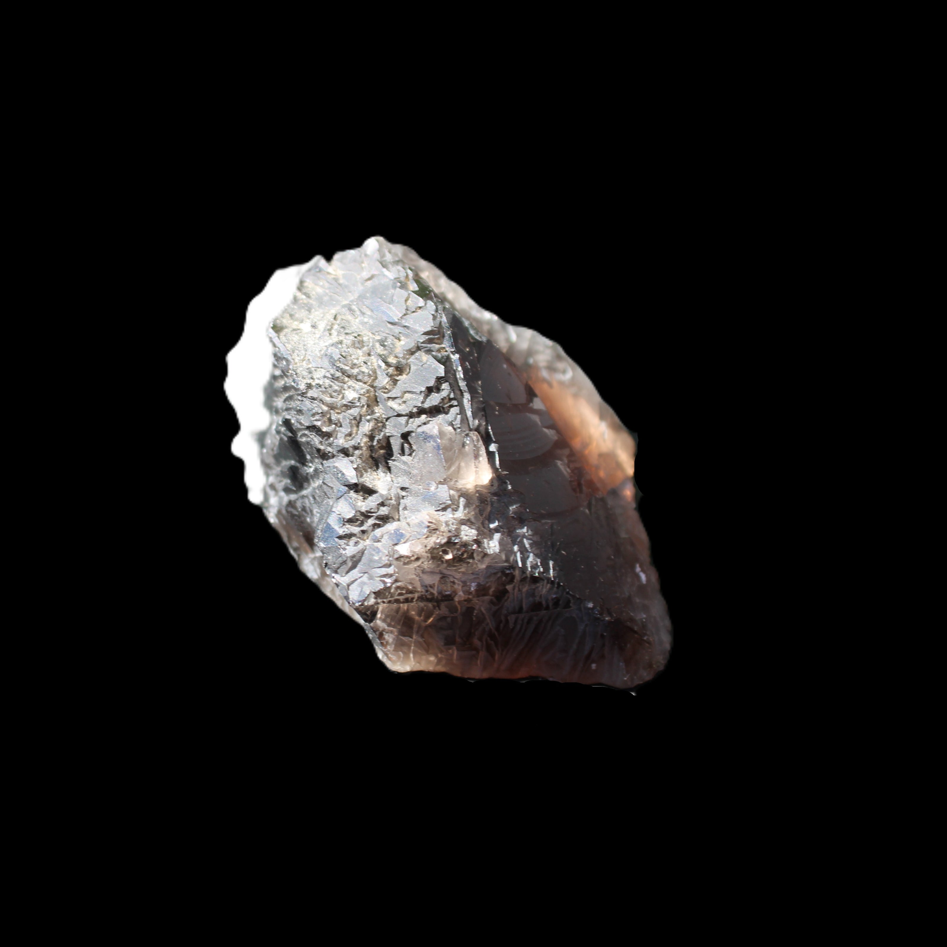 Large Etched Smoky Quartz crystal 74*60*40mm 275g in sunlight - Rocks and Things Store