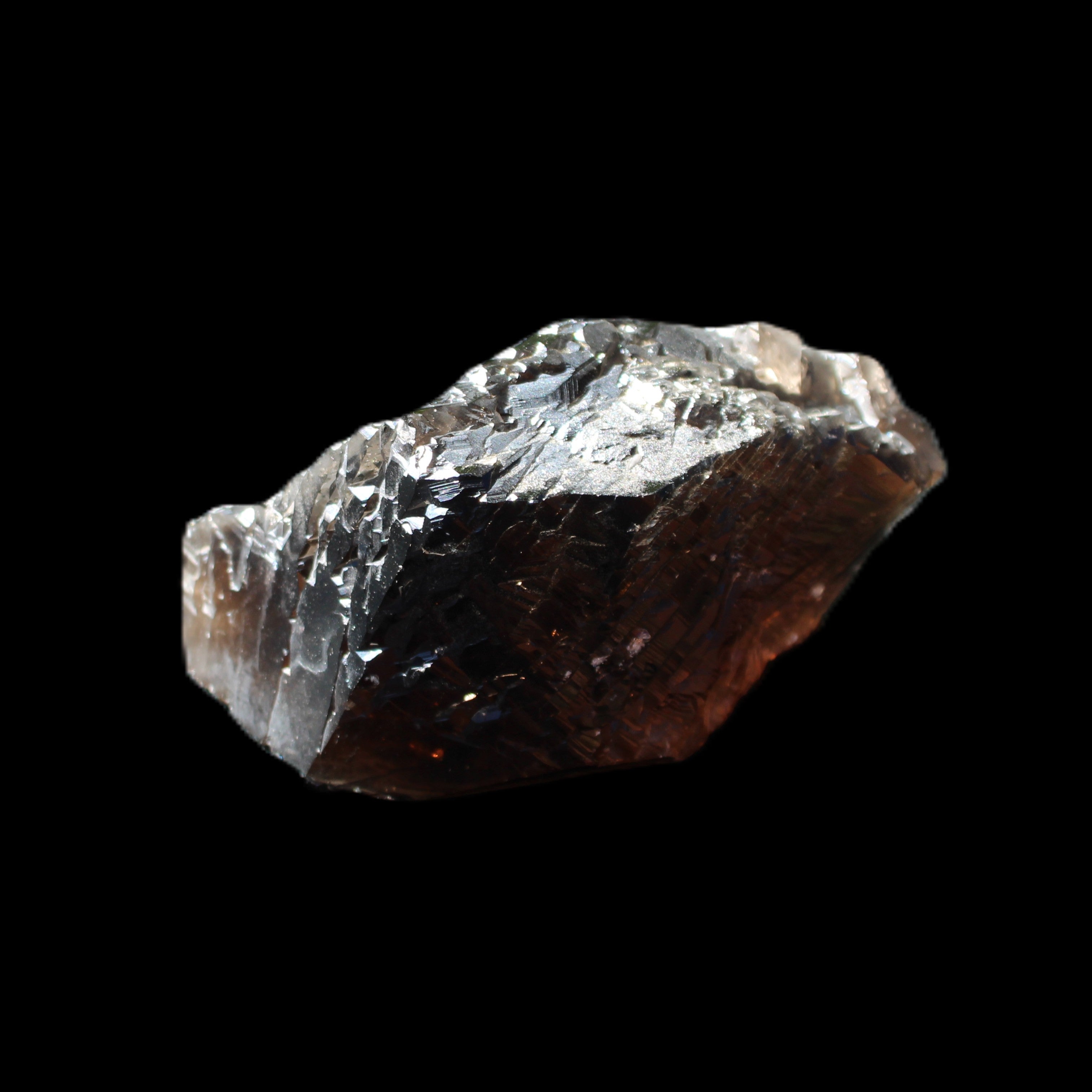 Large Etched Smoky Quartz crystal 74*60*40mm 275g in sunlight - Rocks and Things Store