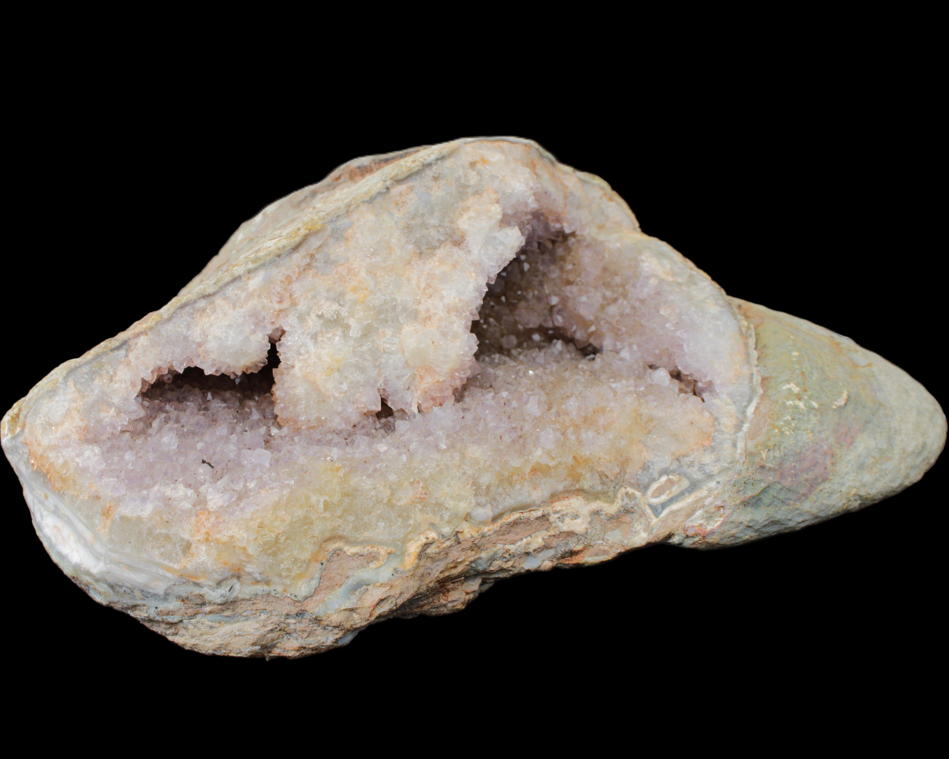 Pink and Violet Amethyst slipper geode 260*190*115mm 3500g in sunlight - Rocks and Things Store