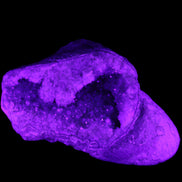 Pink and Violet Amethyst slipper geode 260*190*115mm 3500g in UV light - Rocks and Things Store