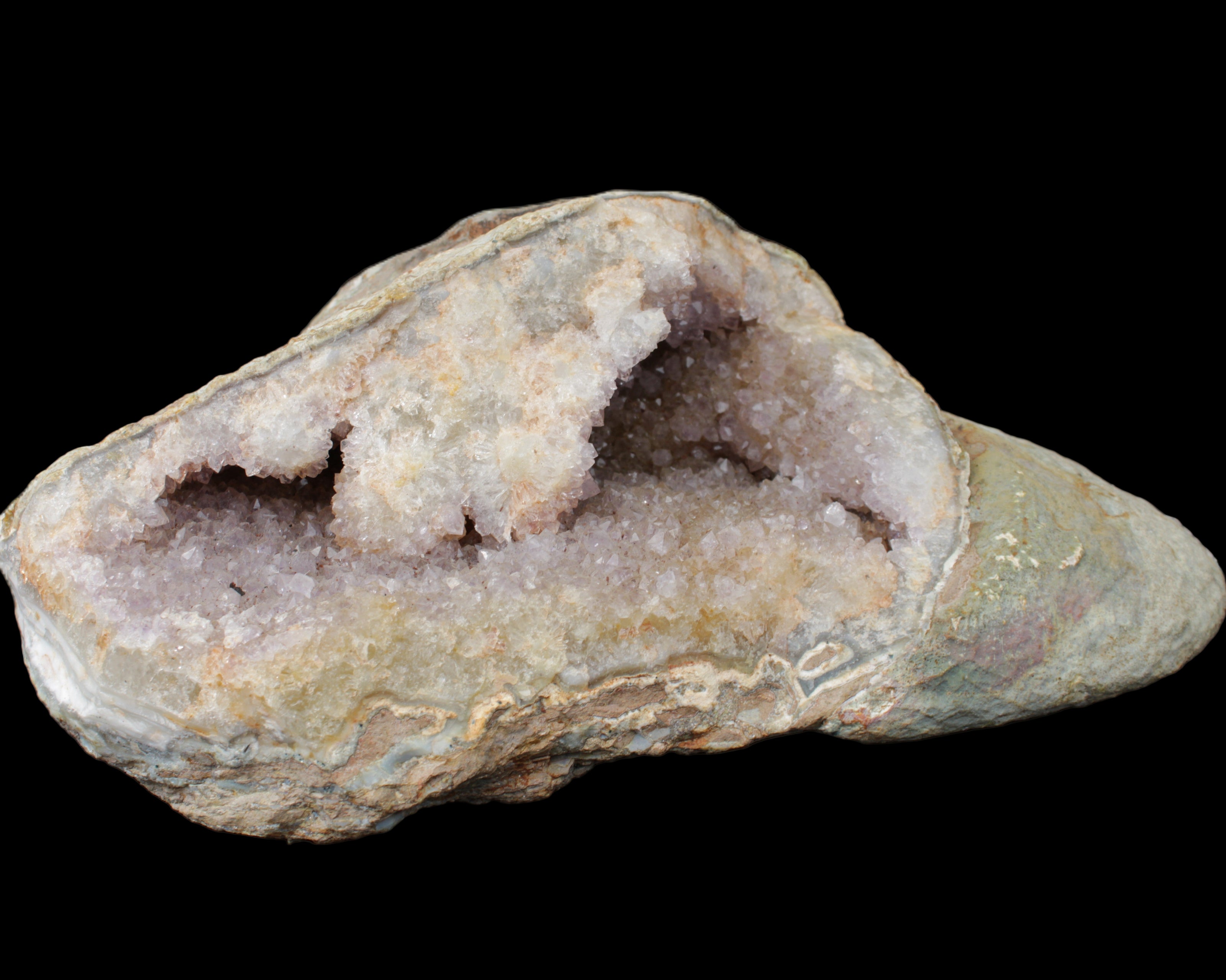 Pink and Violet Amethyst slipper geode 260*190*115mm 3500g in sunlight - Rocks and Things Store