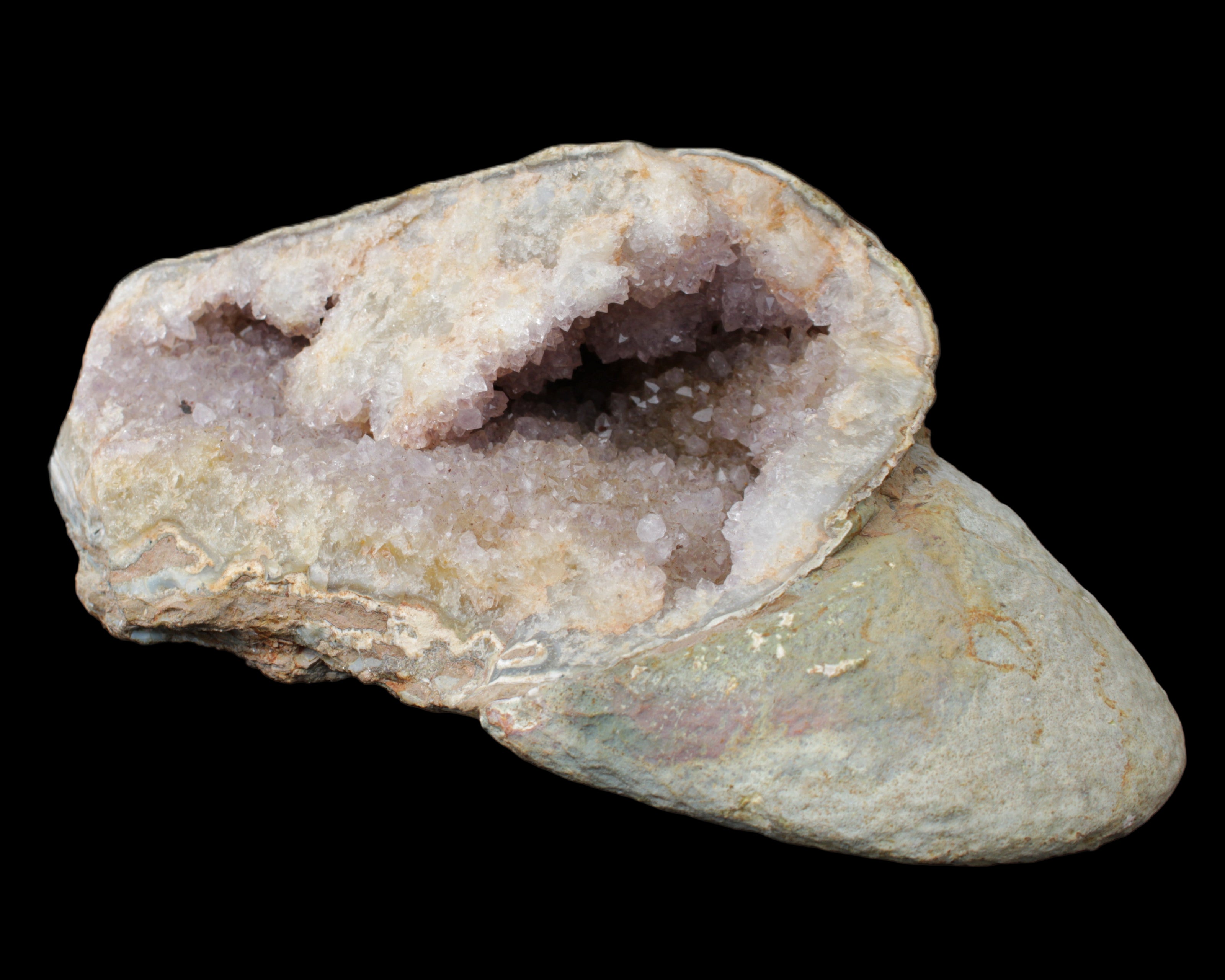 Pink and Violet Amethyst slipper geode 260*190*115mm 3500g in sunlight - Rocks and Things Store