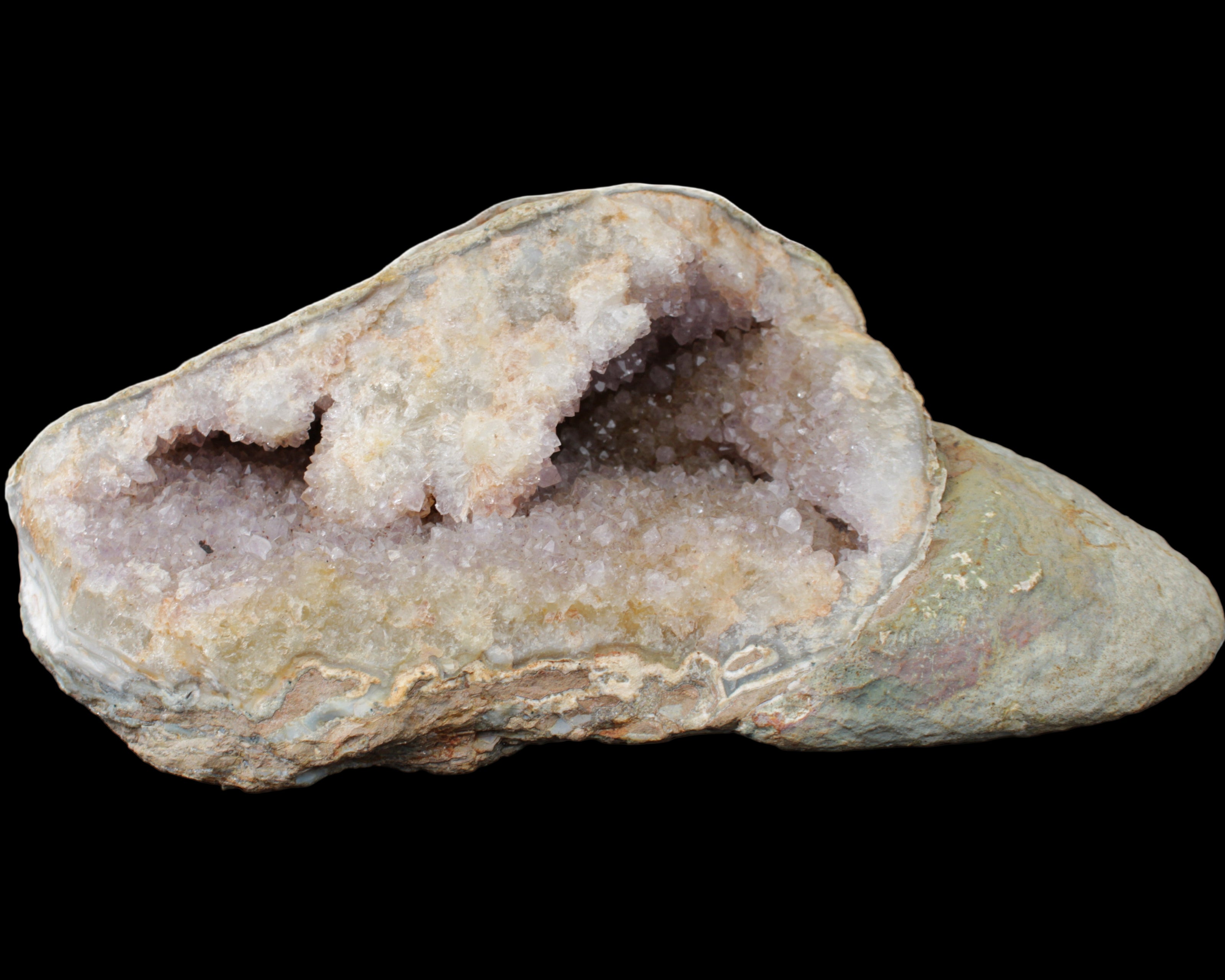 Pink and Violet Amethyst slipper geode 260*190*115mm 3500g in sunlight - Rocks and Things Store