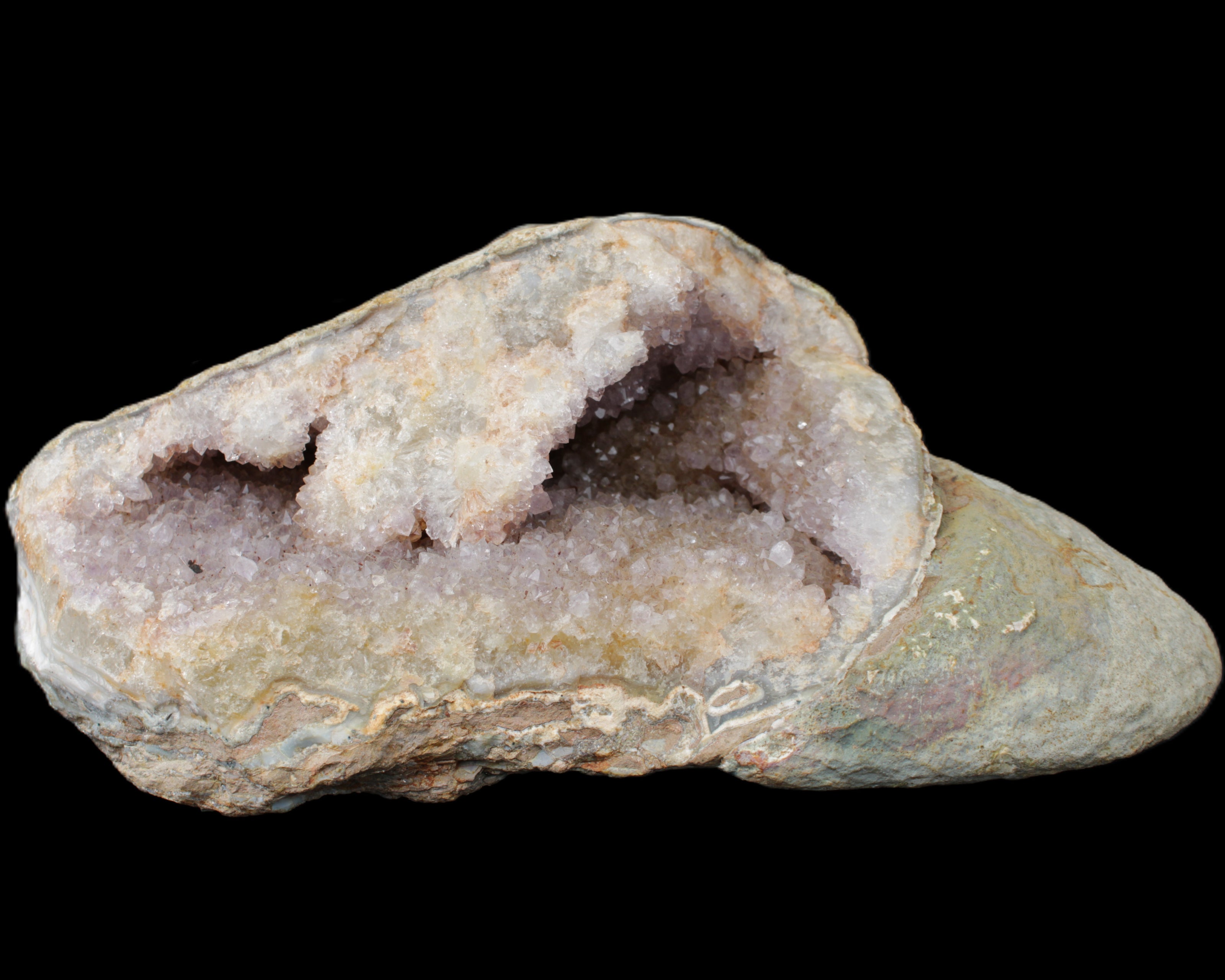 Pink and Violet Amethyst slipper geode 260*190*115mm 3500g in sunlight - Rocks and Things Store