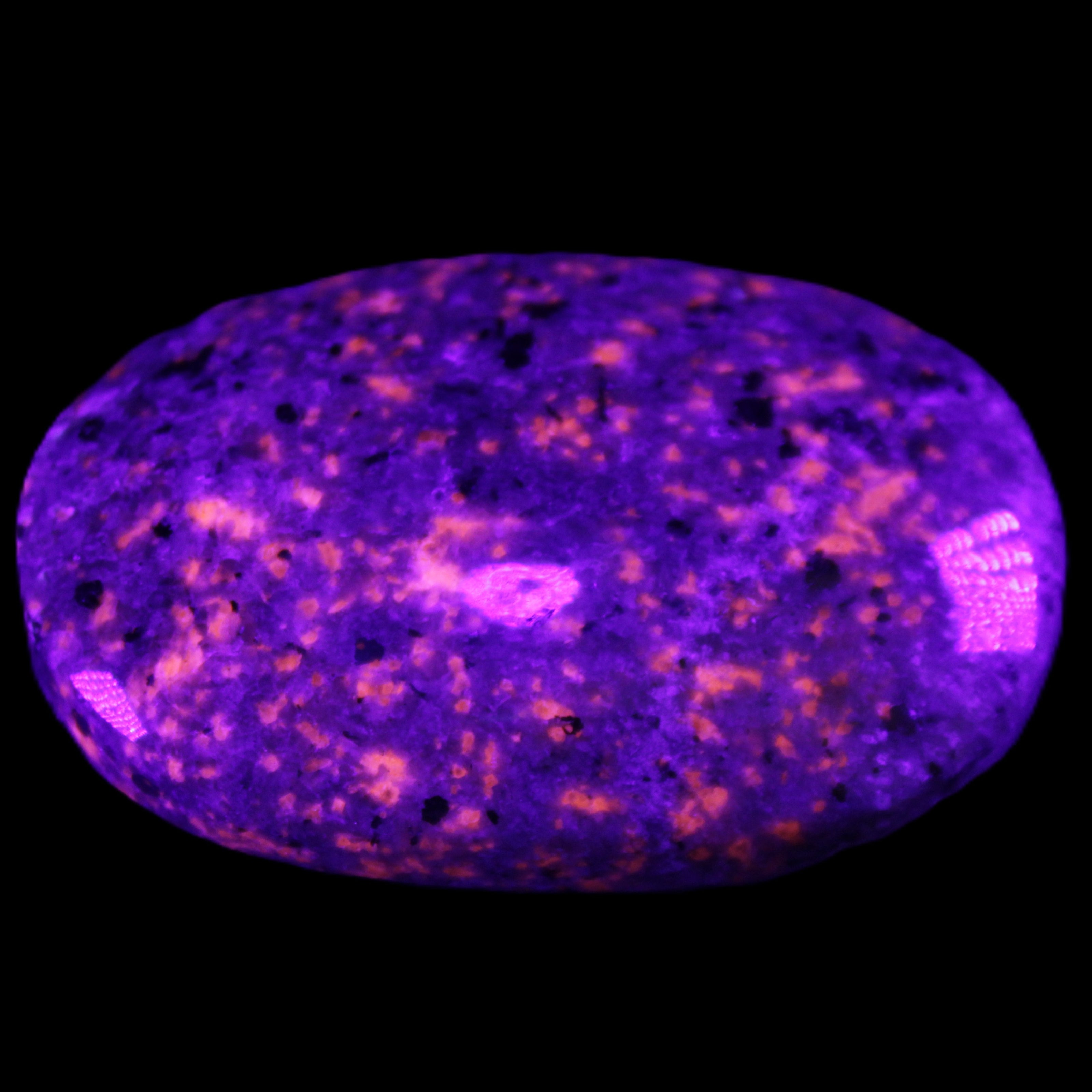 Yooperlite stone 18*39*60mm 71/75g in UV light - Rocks and Things Store
