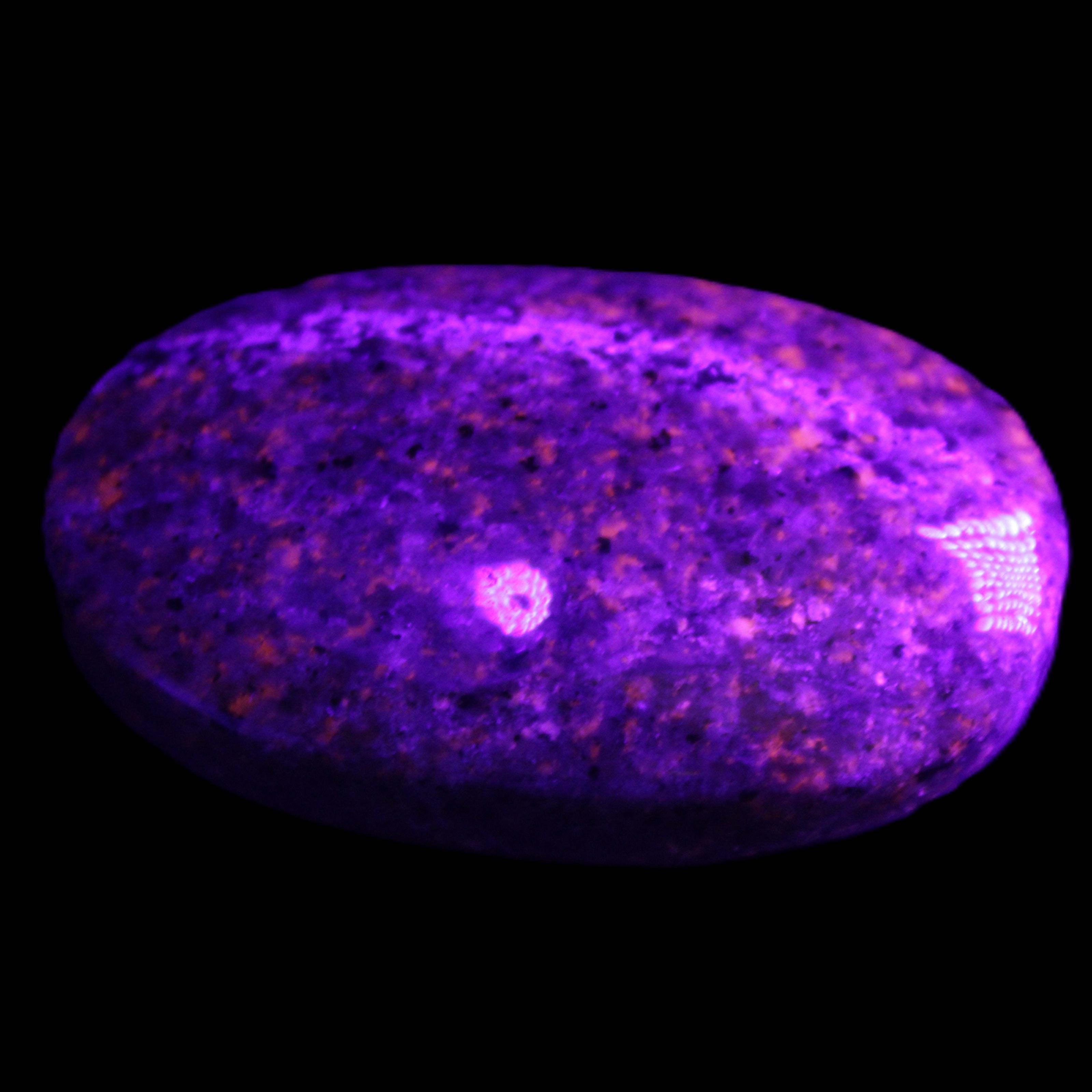 Yooperlite stone 18*39*60mm 71/75g in UV light - Rocks and Things Store