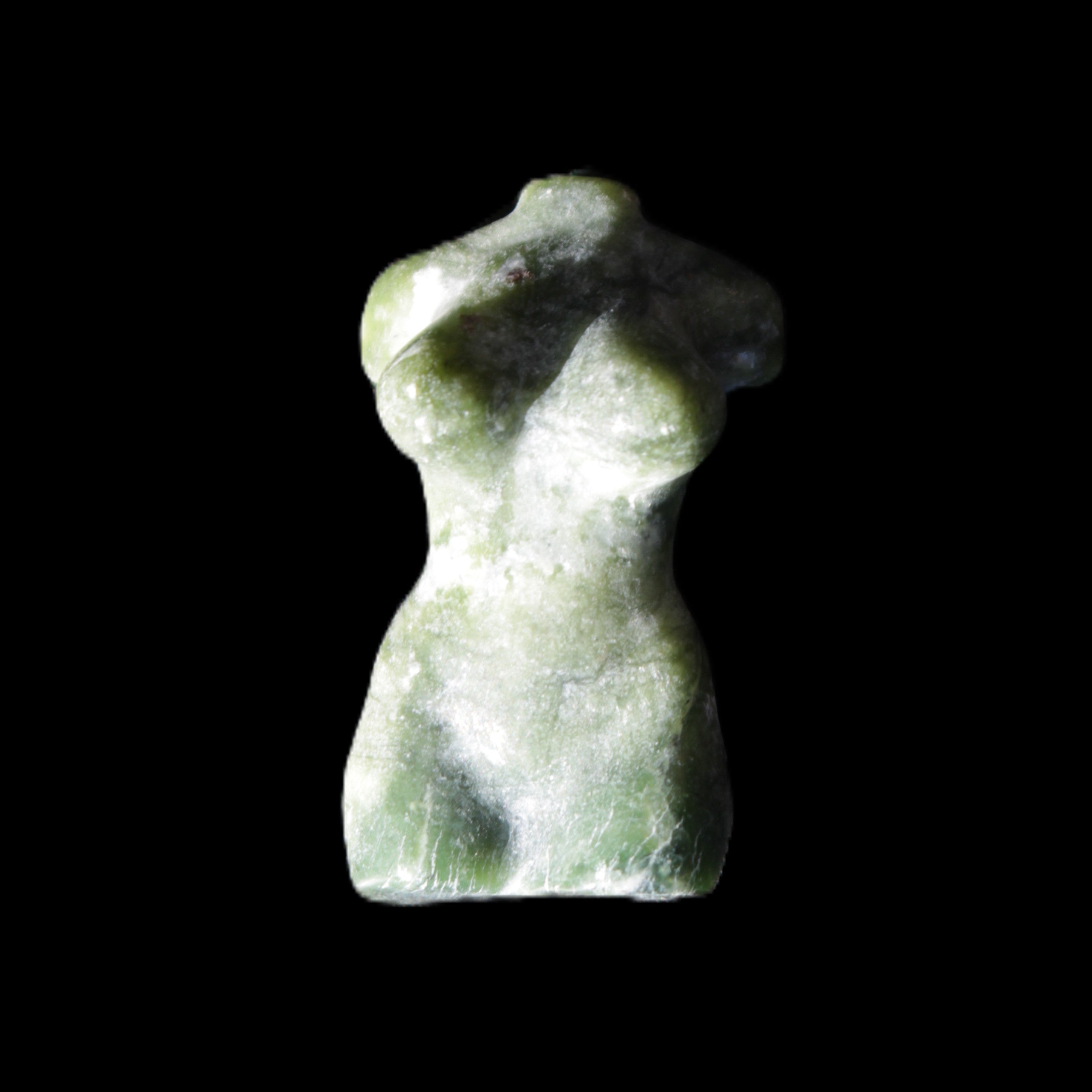 Green Jasper Hand-carved crystal goddess 42-47mm 20-30g