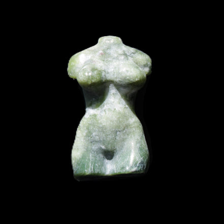 Green Jasper Hand-carved crystal goddess 42-47mm 20-30g