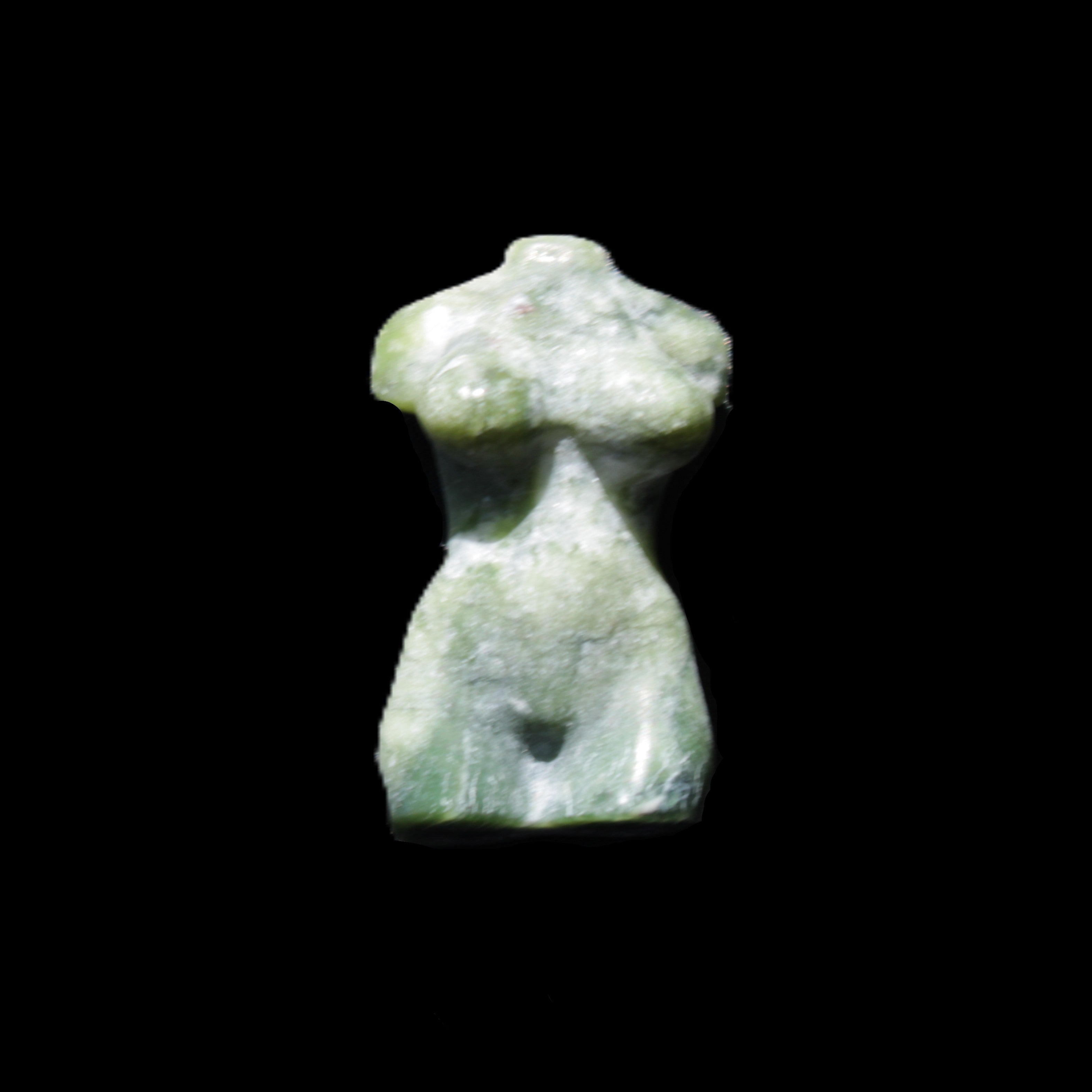 Green Jasper Hand-carved crystal goddess 42-47mm 20-30g