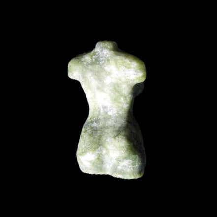 Green Jasper Hand-carved crystal goddess 42-47mm 20-30g